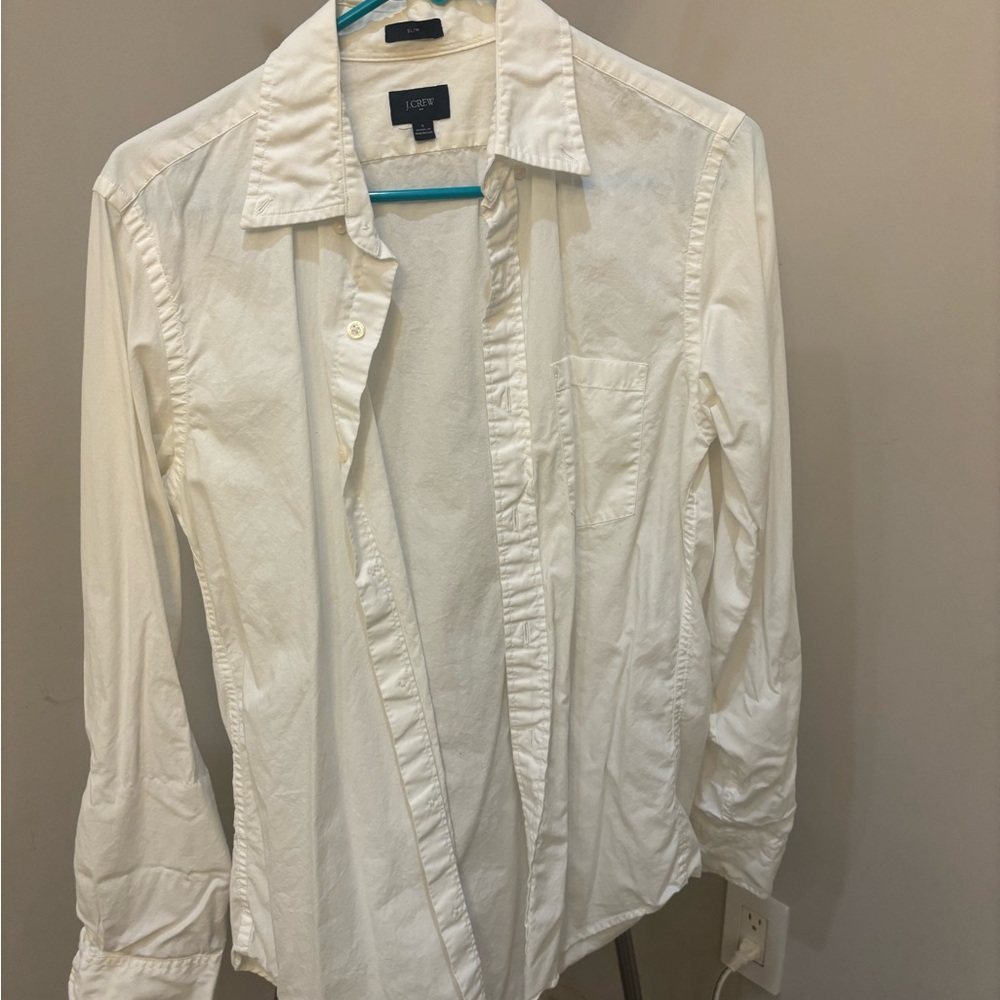 J. Crew Crisp White Button-Up Shirt